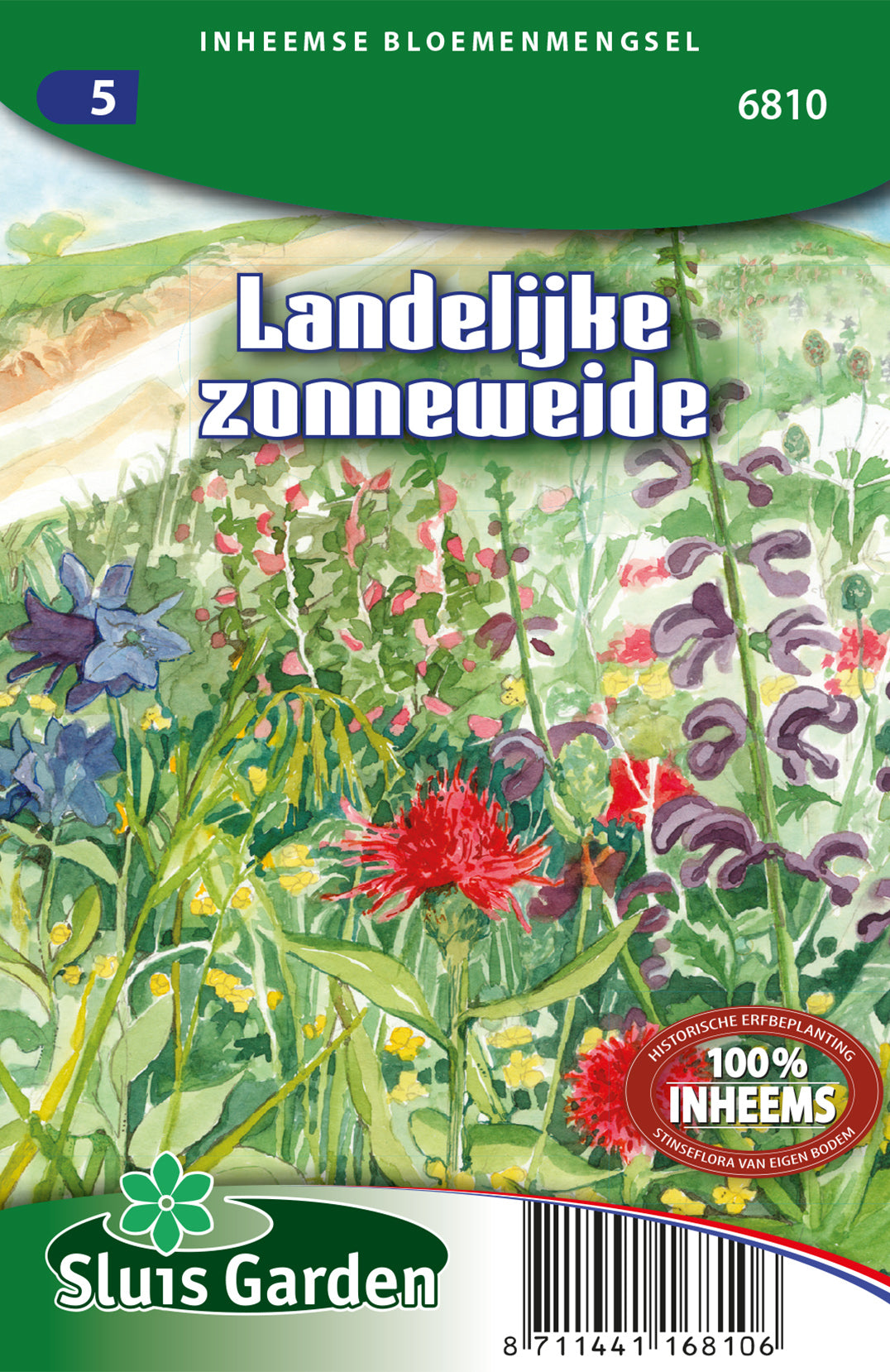 Inheems Bloemenmengsel Landelijke Zonneweide Zaden – Natuurlijke Sierteelt en Biodiversiteit – ca. 5 g – Sluis Garden