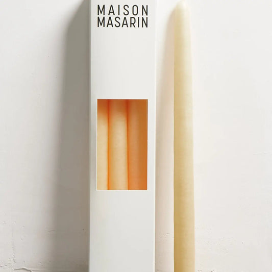 Ambachtelijke Franse stompkaarsen van minerale was en katoenen lont - set van 3