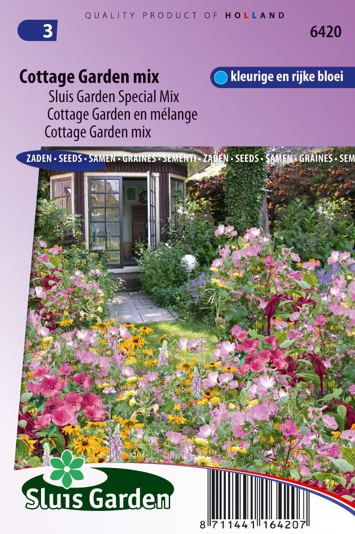 Cottage Garden Mix Zaden – Sierbloemenmix voor Moestuin en Bloementuin – ca. 1 g – Sluis Garden