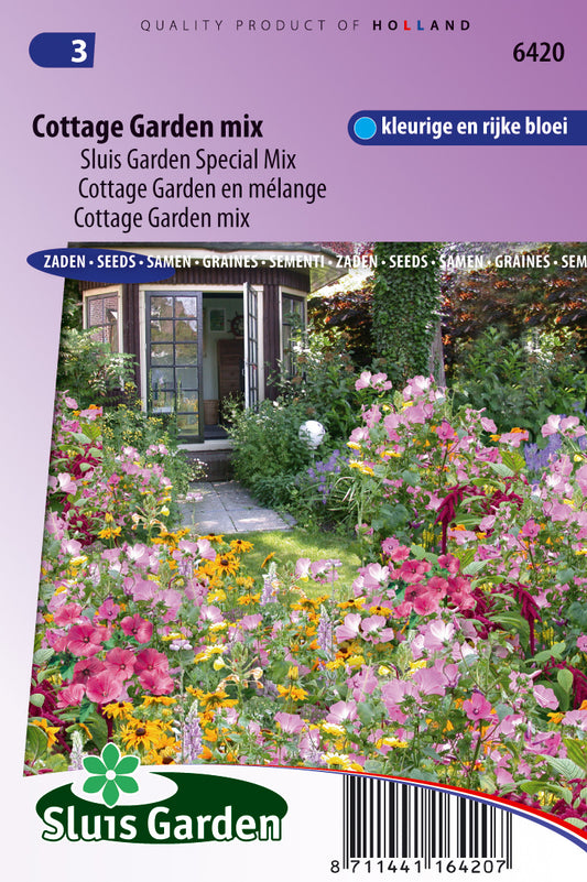 Cottage Garden Mix Zaden – Sierbloemenmix voor Moestuin en Bloementuin – ca. 1 g – Sluis Garden