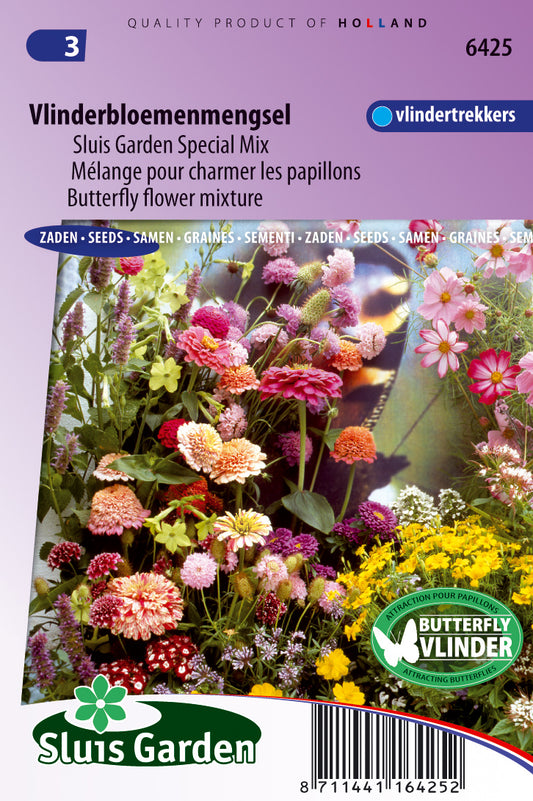 Vlinderbloemen Special Mix Zaden – Sier- en Bijenbloemen voor Moestuin en Borders – ca. 1 g – Sluis Garden