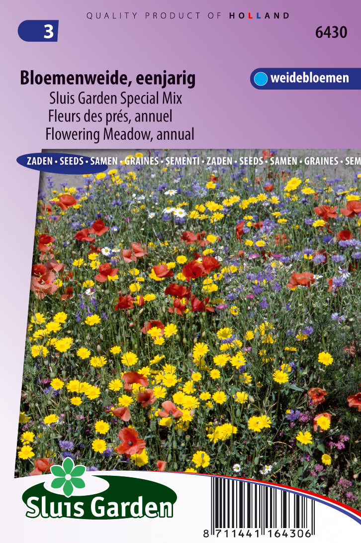Bloemenweide Zaden – Mix van Sier- en Bijenbloemen voor Moestuin en Tuin – ca. 5 g – Sluis Garden