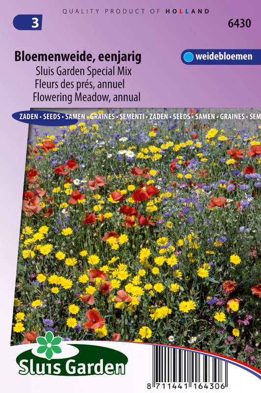 Bloemenweide Zaden – Mix van Sier- en Bijenbloemen voor Moestuin en Tuin – ca. 5 g – Sluis Garden