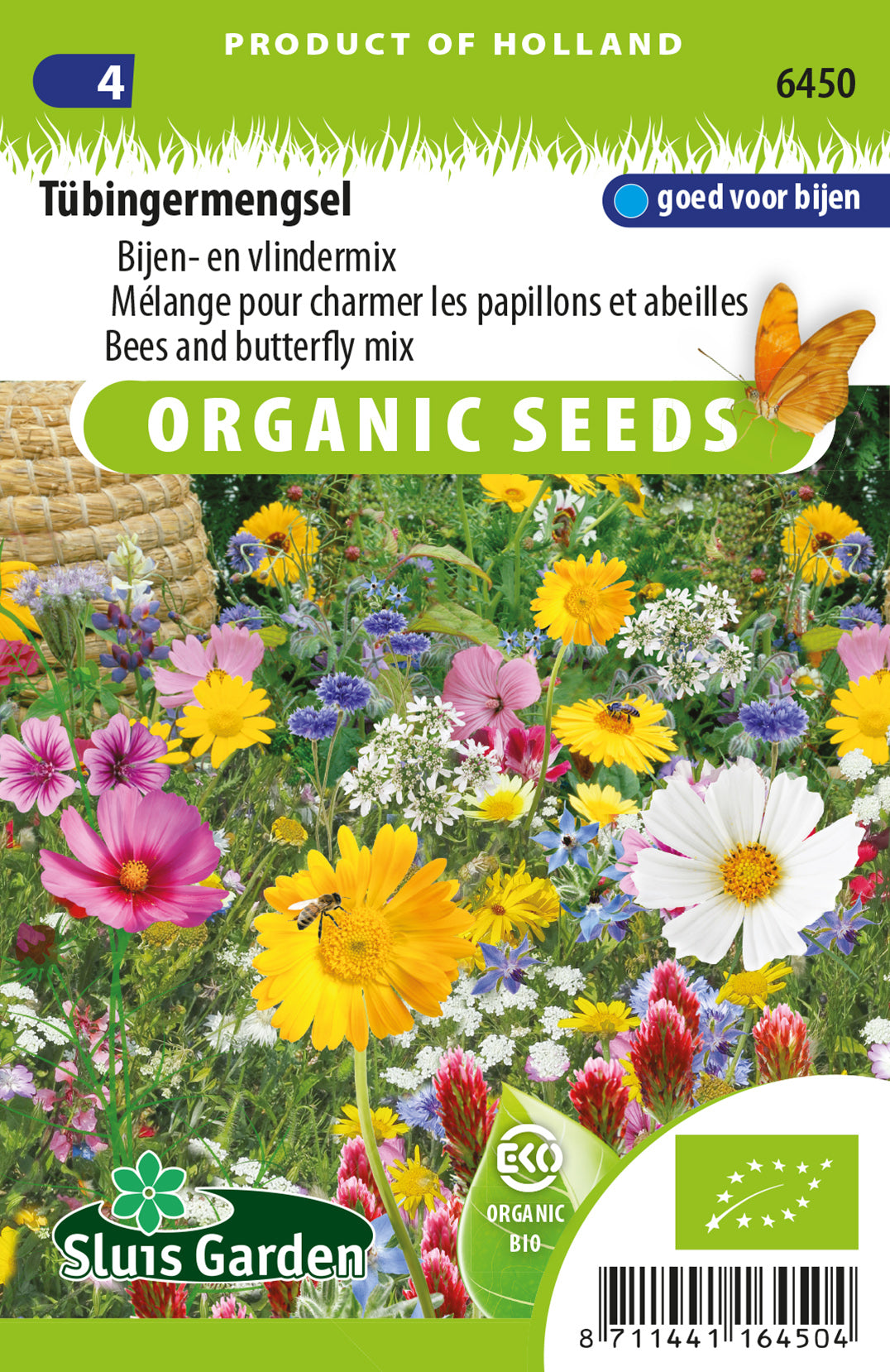 Tubingermengsel Bijen- en Vlindermix BIO Zaden – Biologische Bloemenmix voor Bestuivers – ca. 5 g – Sluis Garden