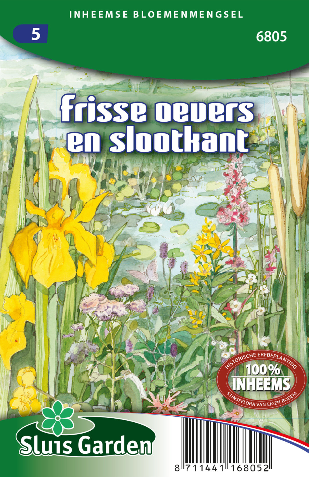 Inheems Bloemenmengsel Frisse Oevers en Slootkant Zaden – Natuurlijke Beplanting voor Biodiversiteit – ca. 5 g – Sluis Garden