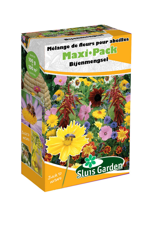 Bijenmengsel Maxi Pack 125 g Zaden – Bloemenmix voor Bijen, Vlinders en Bestuivers – Sluis Garden
