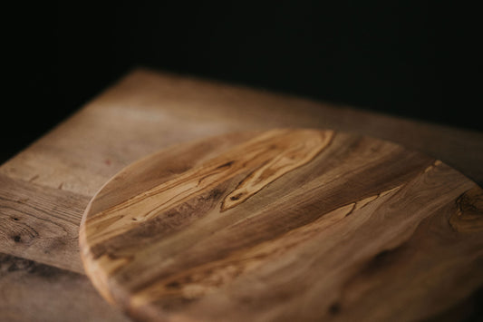 Ronde snijplank van olijfhout 30 cm