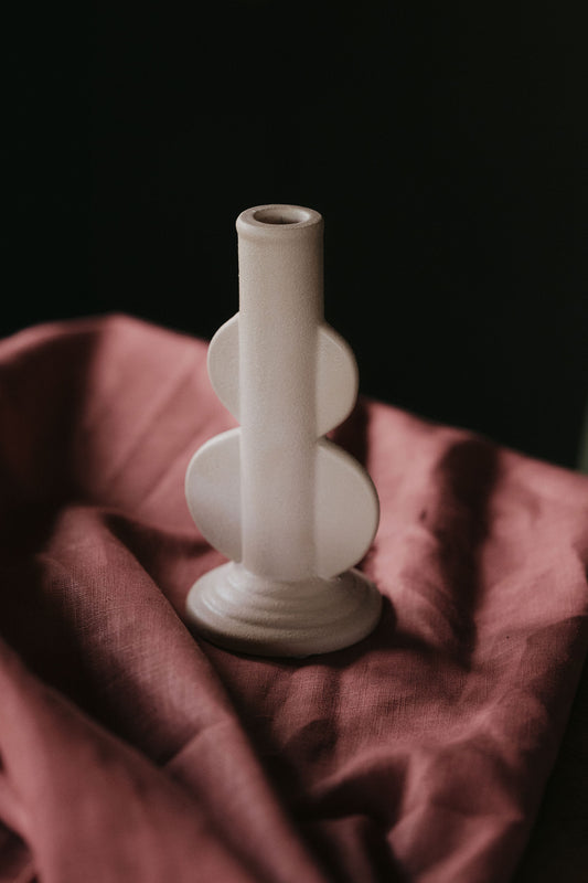 Creme kaarsen kandelaar