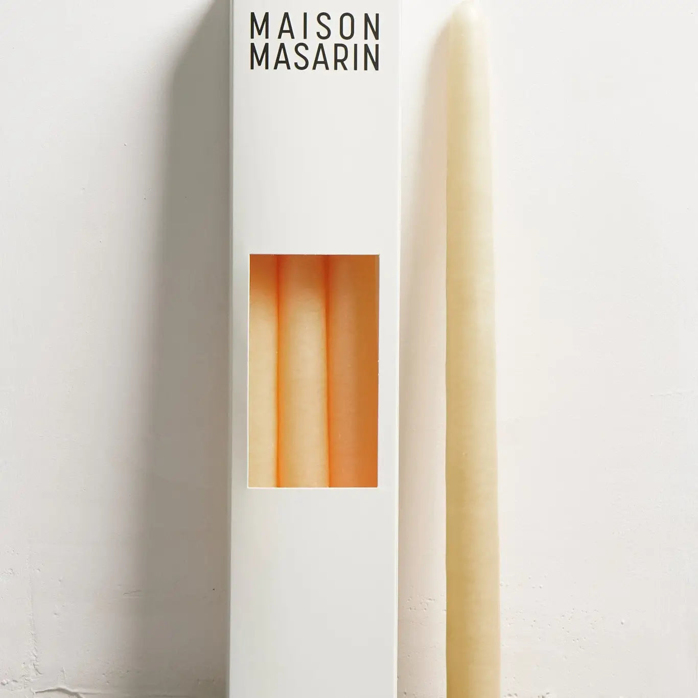 Ambachtelijke Franse stompkaarsen van minerale was en katoenen lont - set van 3